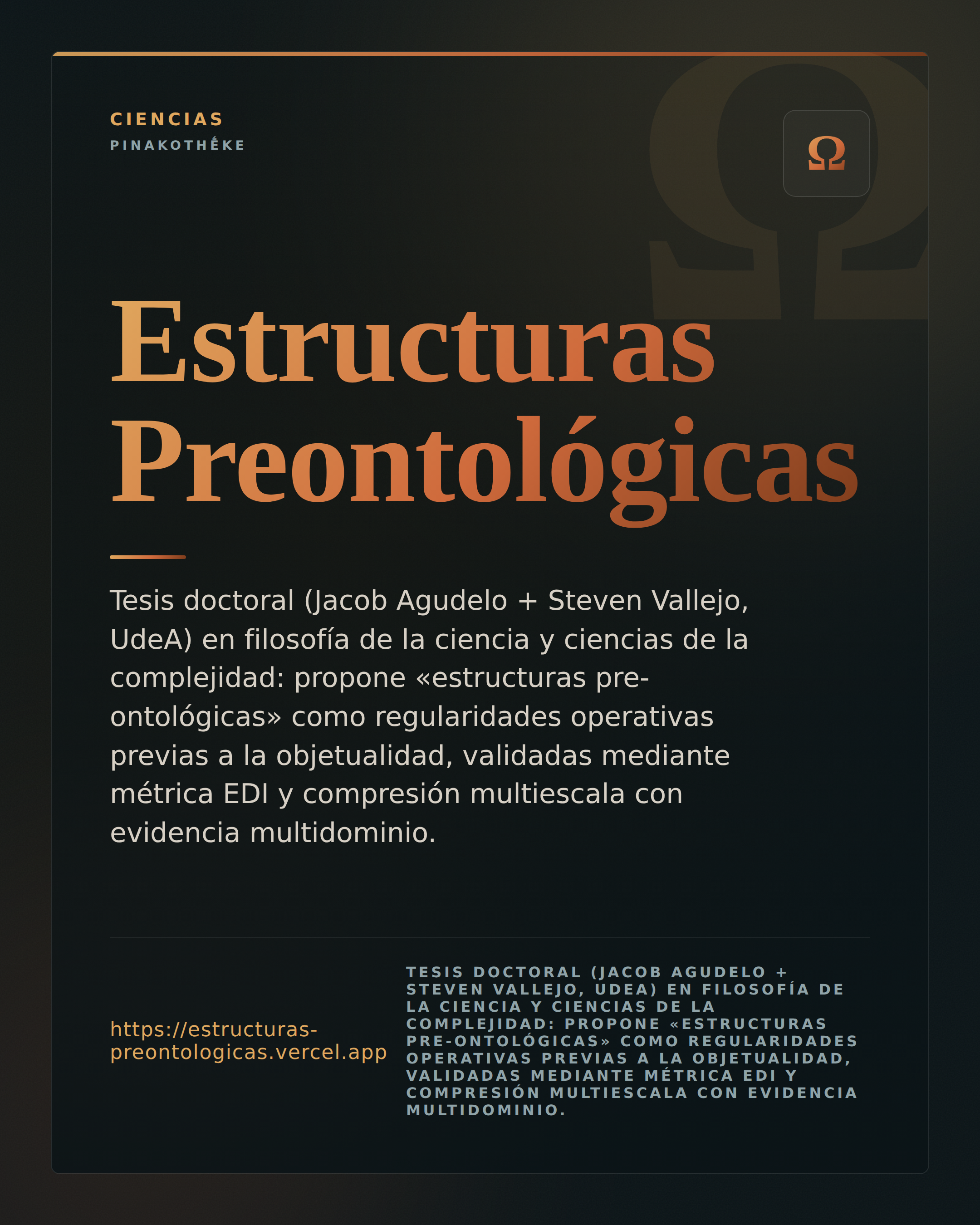Estructuras Preontológicas